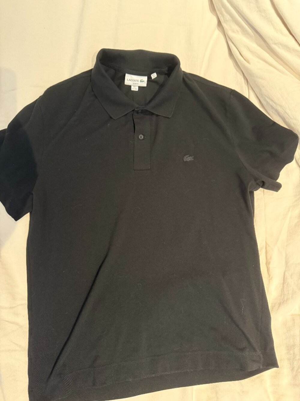 Slim Fit Black Lacoste Polo Shirt